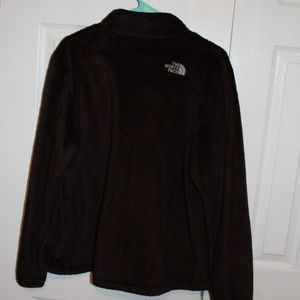 brown northface fleece